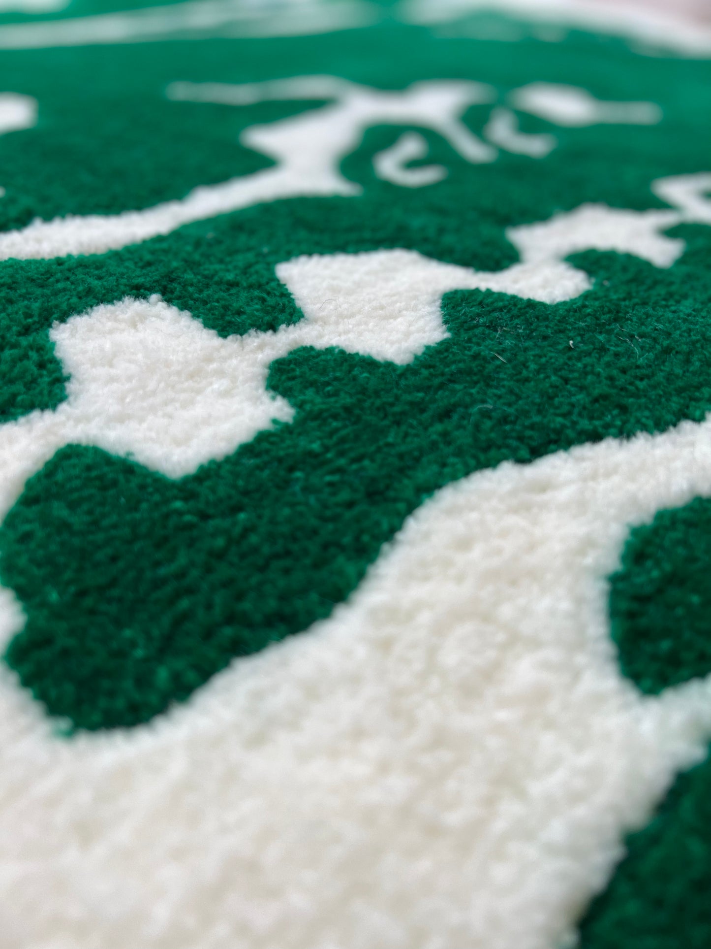 Pal Goods Croc Tufted Carpet - White/Green