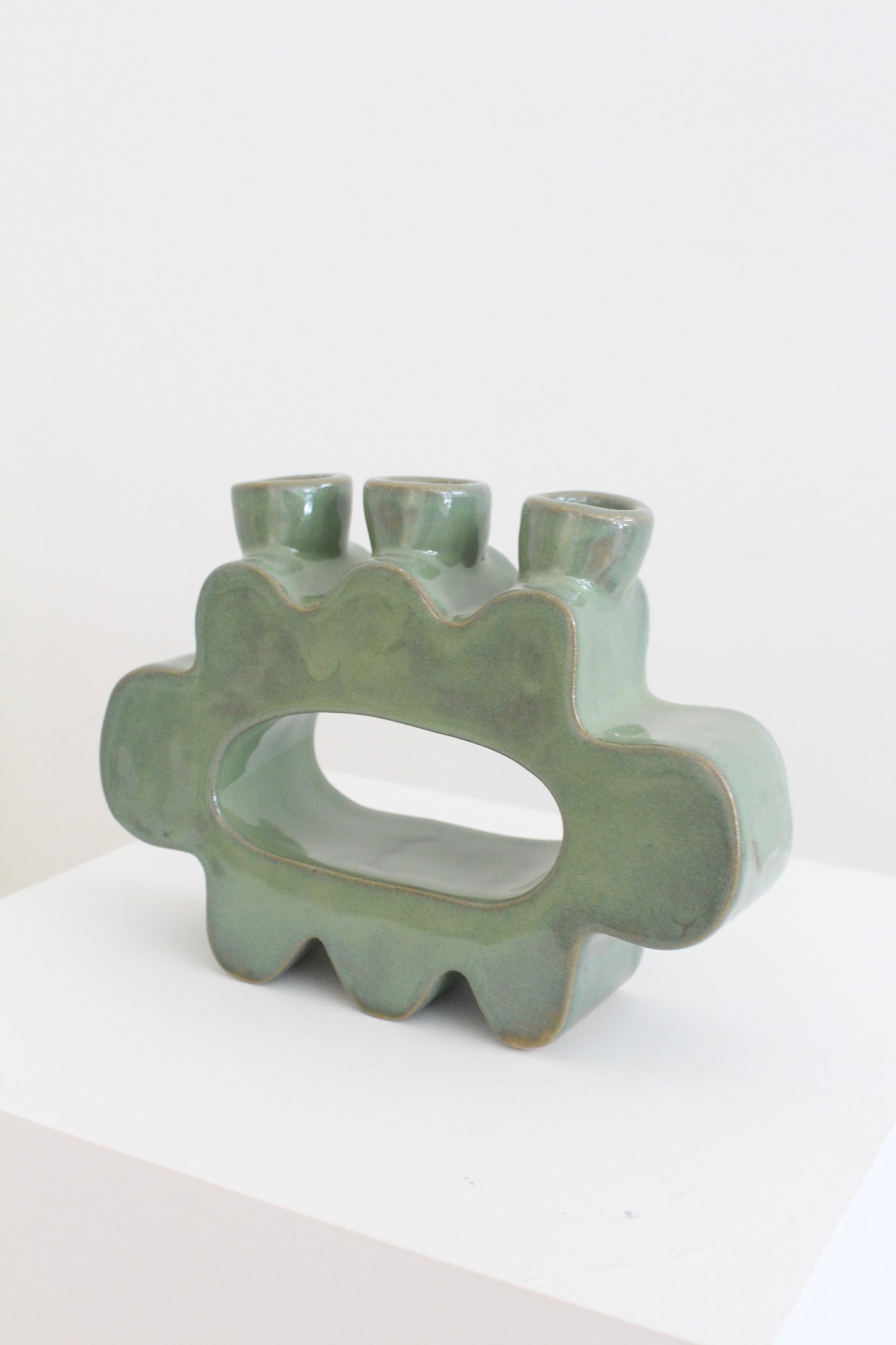 Flower Pal Candle Holder - Seafoam Green
