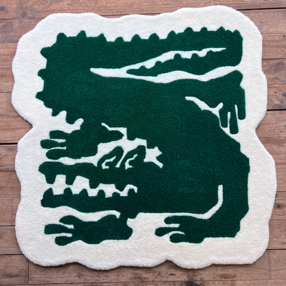 Pal Goods Croc Tufted Carpet - White/Green