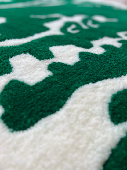 Pal Goods Croc Tufted Carpet - White/Green