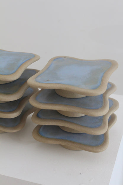 Mini Plate - Yearbook Blue/Puff Beige