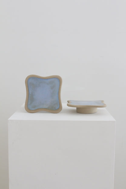 Mini Plate - Yearbook Blue/Puff Beige